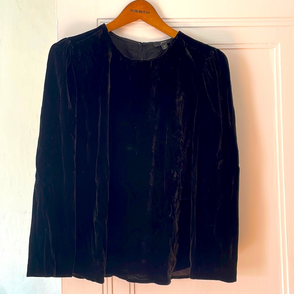 J. Crew Velvet Blouse